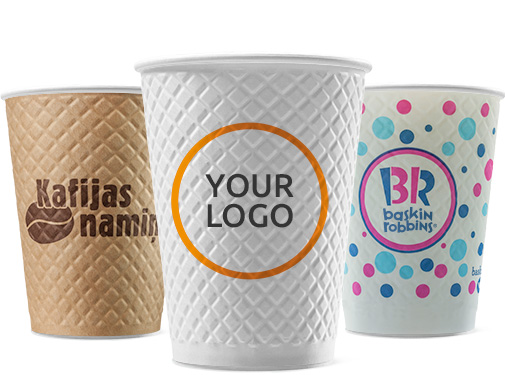 Embossed cups 300 ml